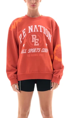 P.E NATION | Initialise Sweat - Red Clay