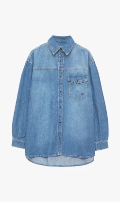 Anine Bing | Sloan Shirt - Panama Blue