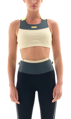 P.E NATION | Transmission Sports Bra - Charcoal