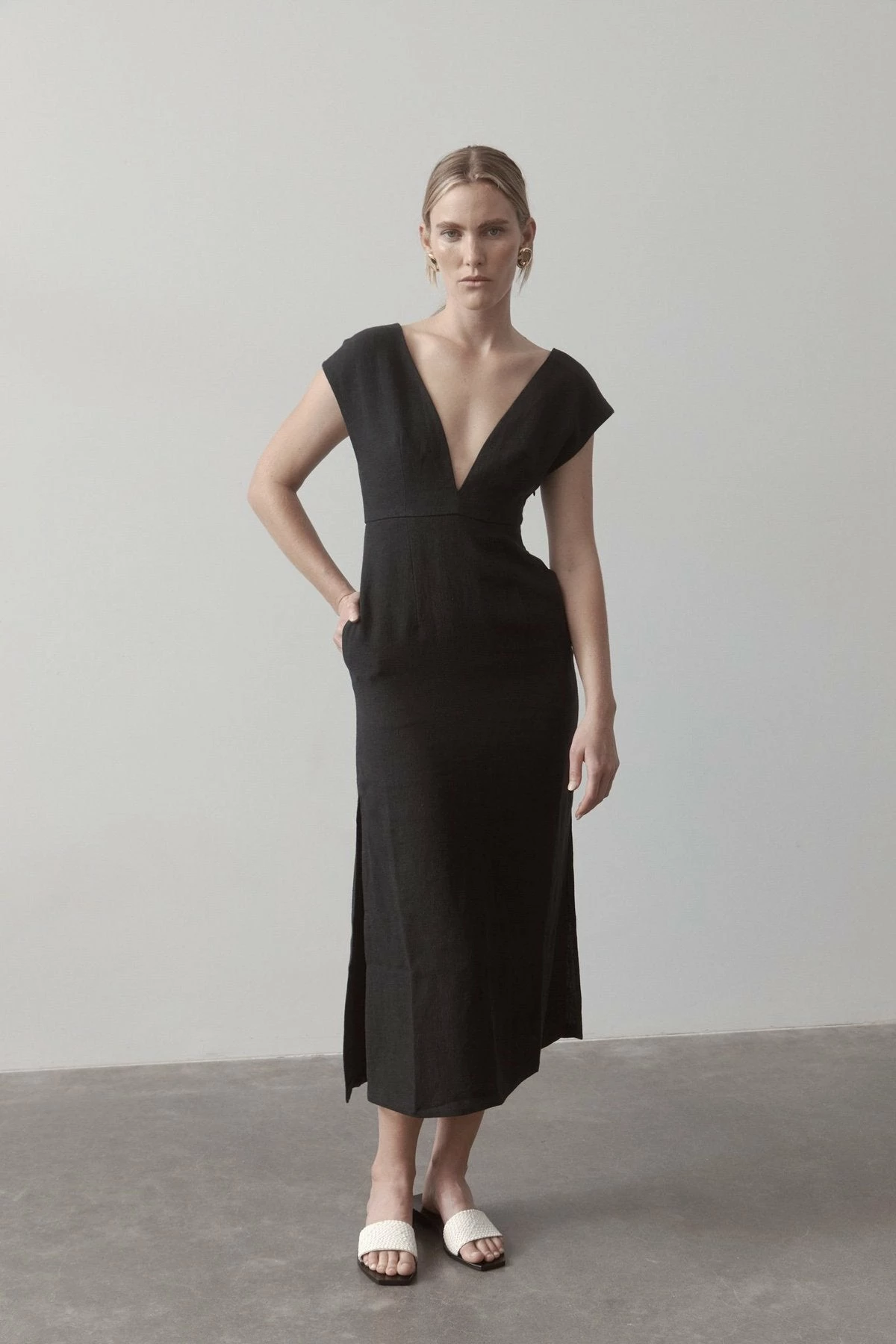St Agni | Origami Dress - Black - Image 2