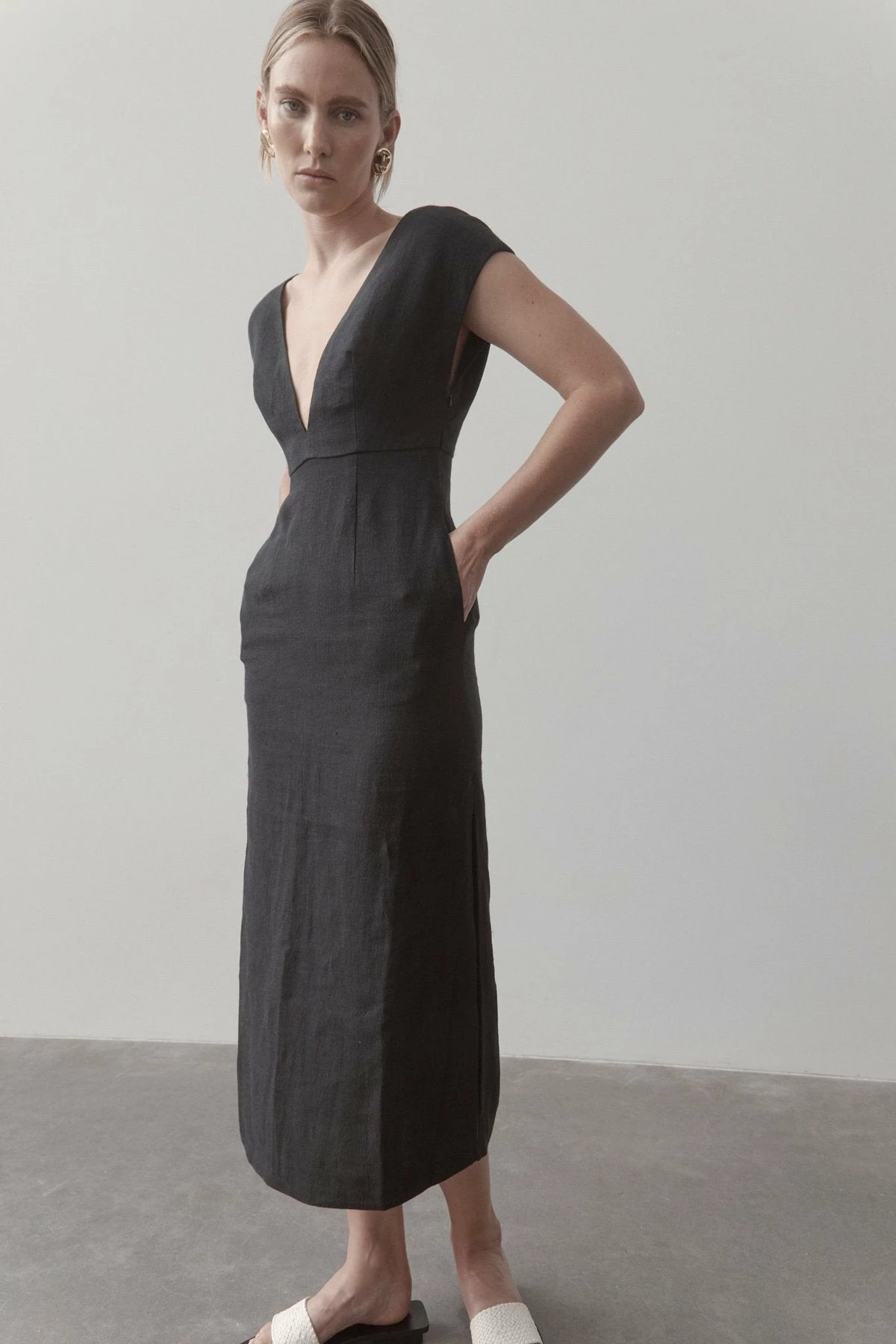 St Agni | Origami Dress - Black - Image 3