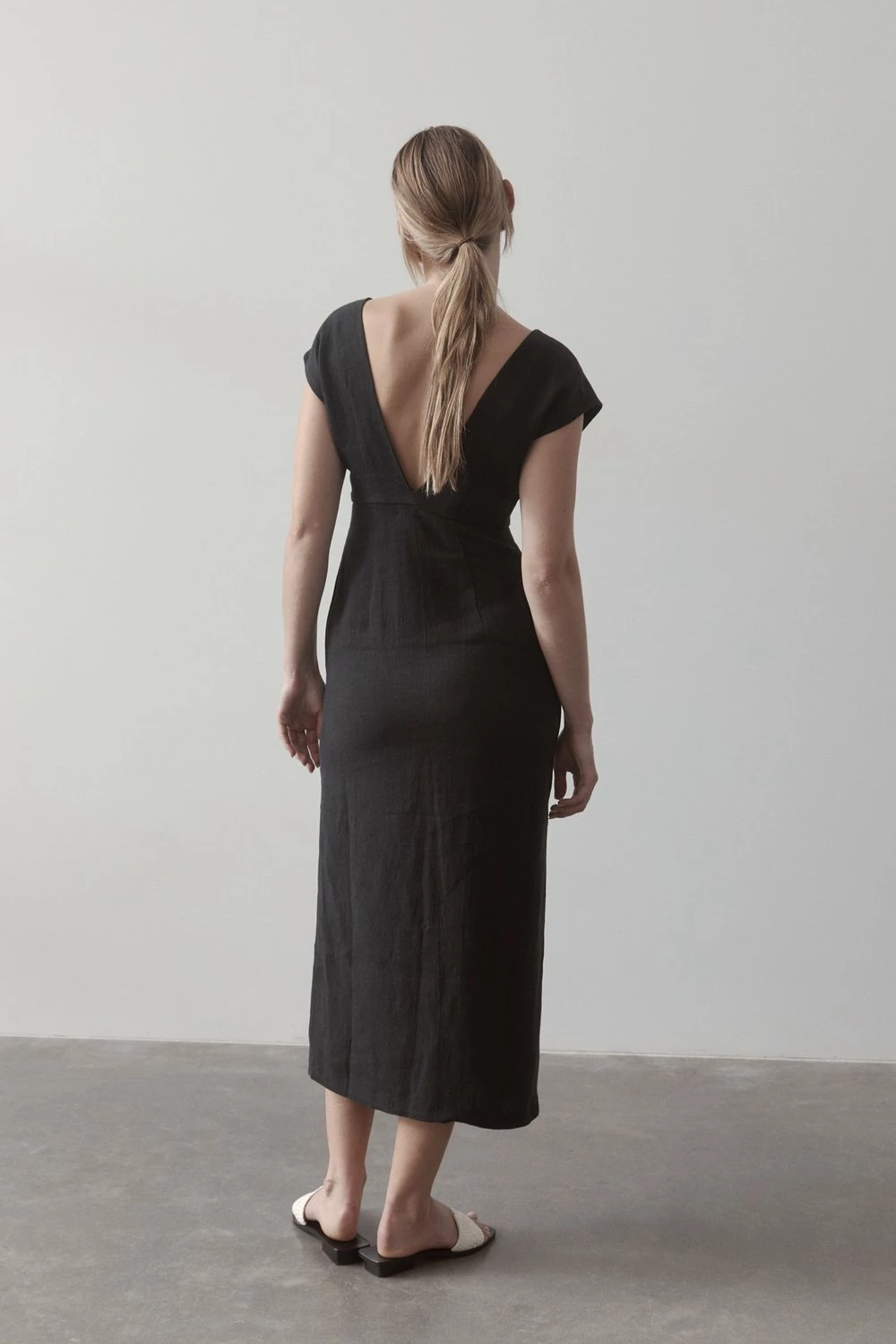 St Agni | Origami Dress - Black - Image 4
