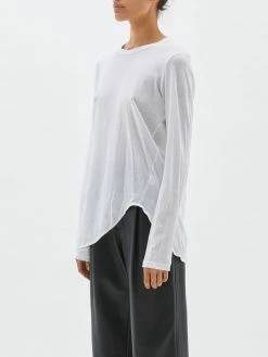 Bassike | Regular Scoop Hem Long Sleeve T.Shirt - White 9 Bassike | Regular Scoop Hem Long Sleeve T.Shirt - White -ZIMMERMANN Sales Store PC16WJT65 heritagescoophemlstshirt white side 2000x 46e9a33c 4b86 4250 ae95 c25910174624
