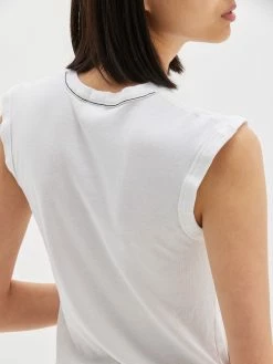 Bassike | Slim Muscle Tank - White -ZIMMERMANN Sales Store PC22WJT141slimsuperfineribmuscletankwhite back detail 2000x 2605f695 5544 4218 ae83 381996d91f5f