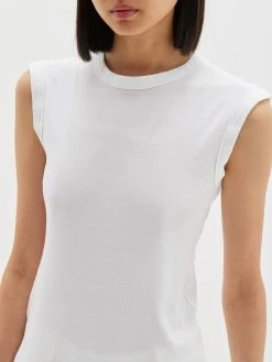 Bassike | Slim Muscle Tank - White -ZIMMERMANN Sales Store PC22WJT141slimsuperfineribmuscletankwhite front detail 2000x 6af4d81d e4ee 4dd5 9860 cecaea5b2999