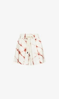 Bassike | Printed Cotton Boxer Short - Redwood