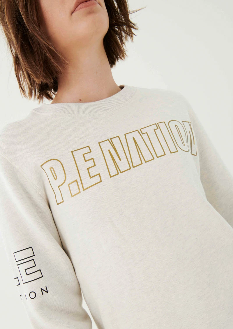 P.E Nation | Outrun Sweat - Grey Marl 3 P.E Nation | Outrun Sweat - Grey Marl - Image 3