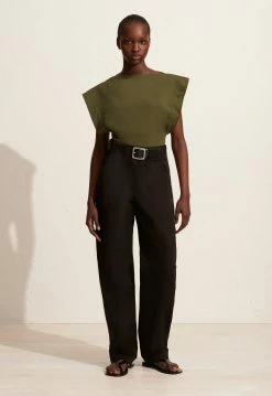 Matteau | Boat Neck Tee - Khaki -ZIMMERMANN Sales Store S14 BOAT NECK TEE UTILITY TROUSER KHAKI 22526 Matteau D2 0821
