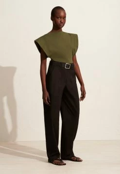 Matteau | Boat Neck Tee - Khaki -ZIMMERMANN Sales Store S14 BOAT NECK TEE UTILITY TROUSER KHAKI 22526 Matteau D2 0840
