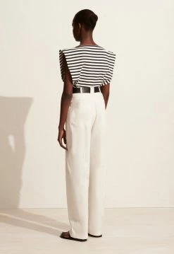 Matteau | Boat Neck Tee - Navy/White 7 Matteau | Boat Neck Tee - Navy/White -ZIMMERMANN Sales Store S20 BRETON BOAT NECK TEE UTILITY TROUSER NAVY WHITE 22526 Matteau D2 1397