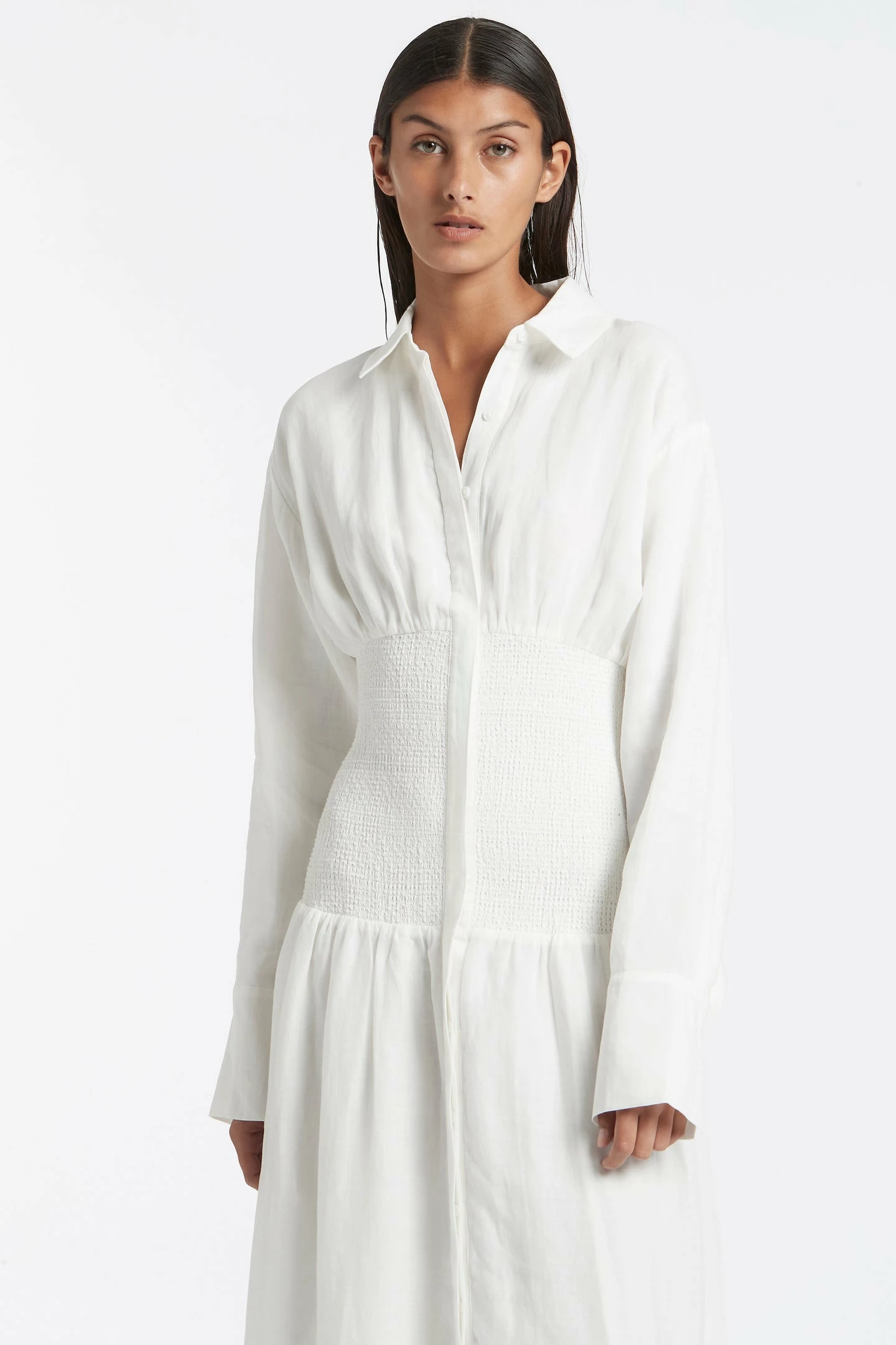 SIR The Label | Diana Collared Maxi Dress - Ivory - Image 2