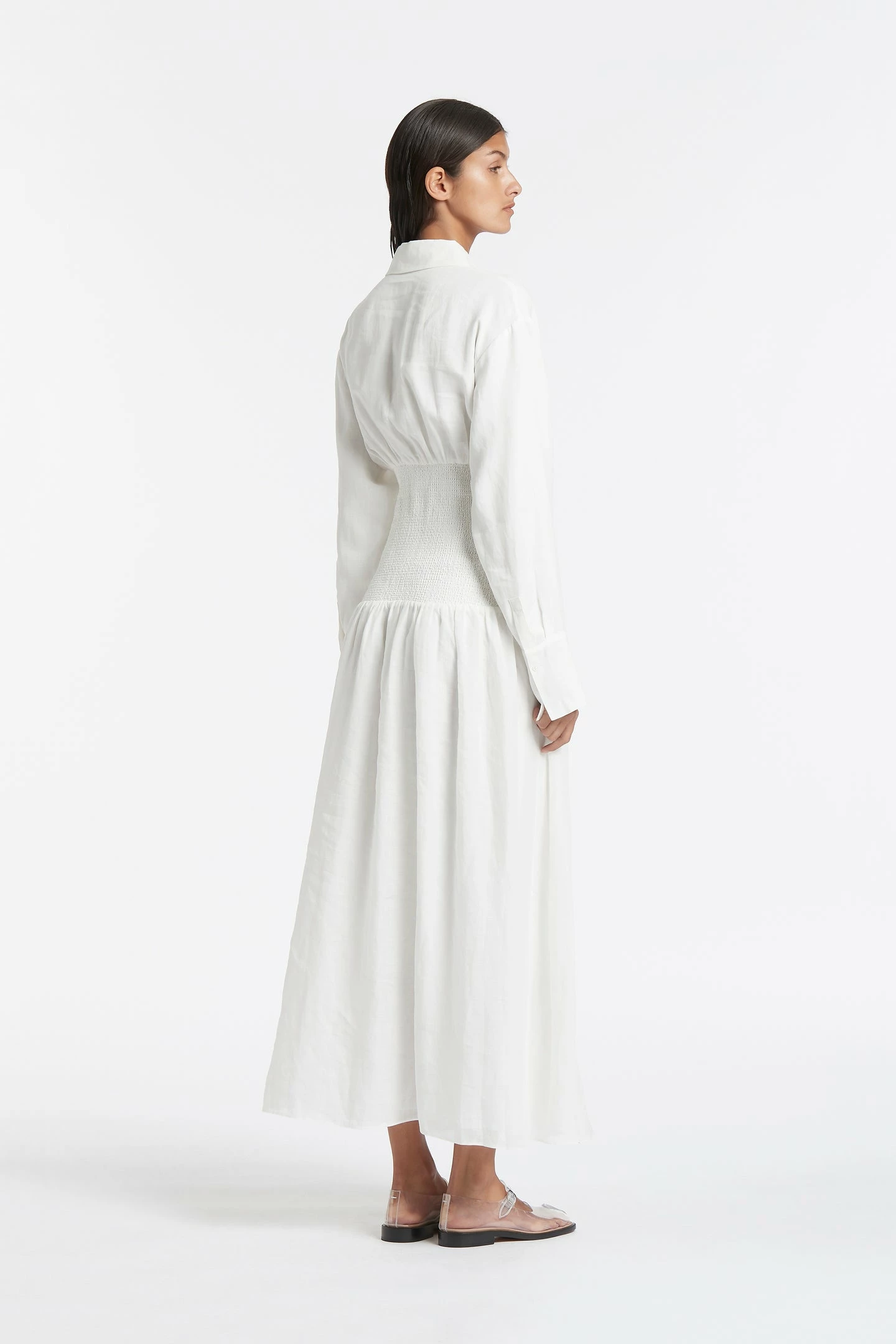 SIR The Label | Diana Collared Maxi Dress - Ivory - Image 3