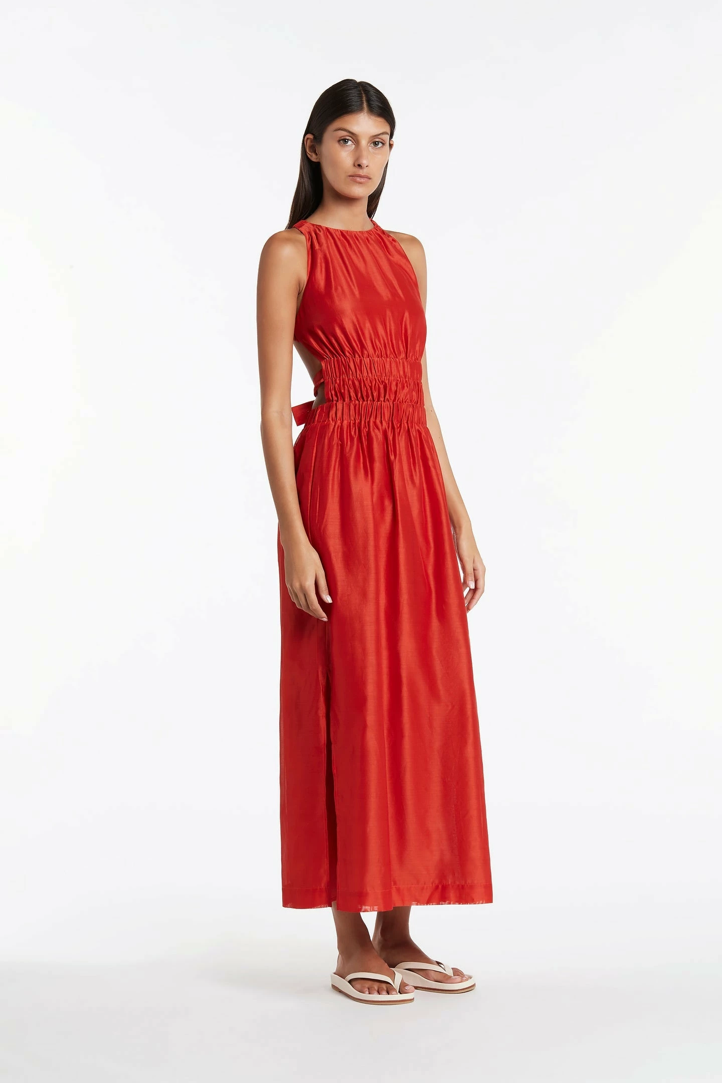 SIR THE LABEL | Lucelia Cross Back Dress - Red 2 SIR THE LABEL | Lucelia Cross Back Dress - Red - Image 2