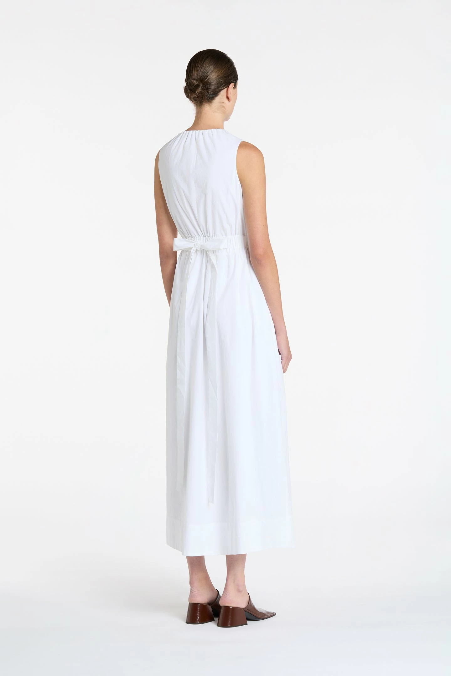 SIR THE LABEL | Dion Gathered Dress - Blanc 3 SIR THE LABEL | Dion Gathered Dress - Blanc - Image 3