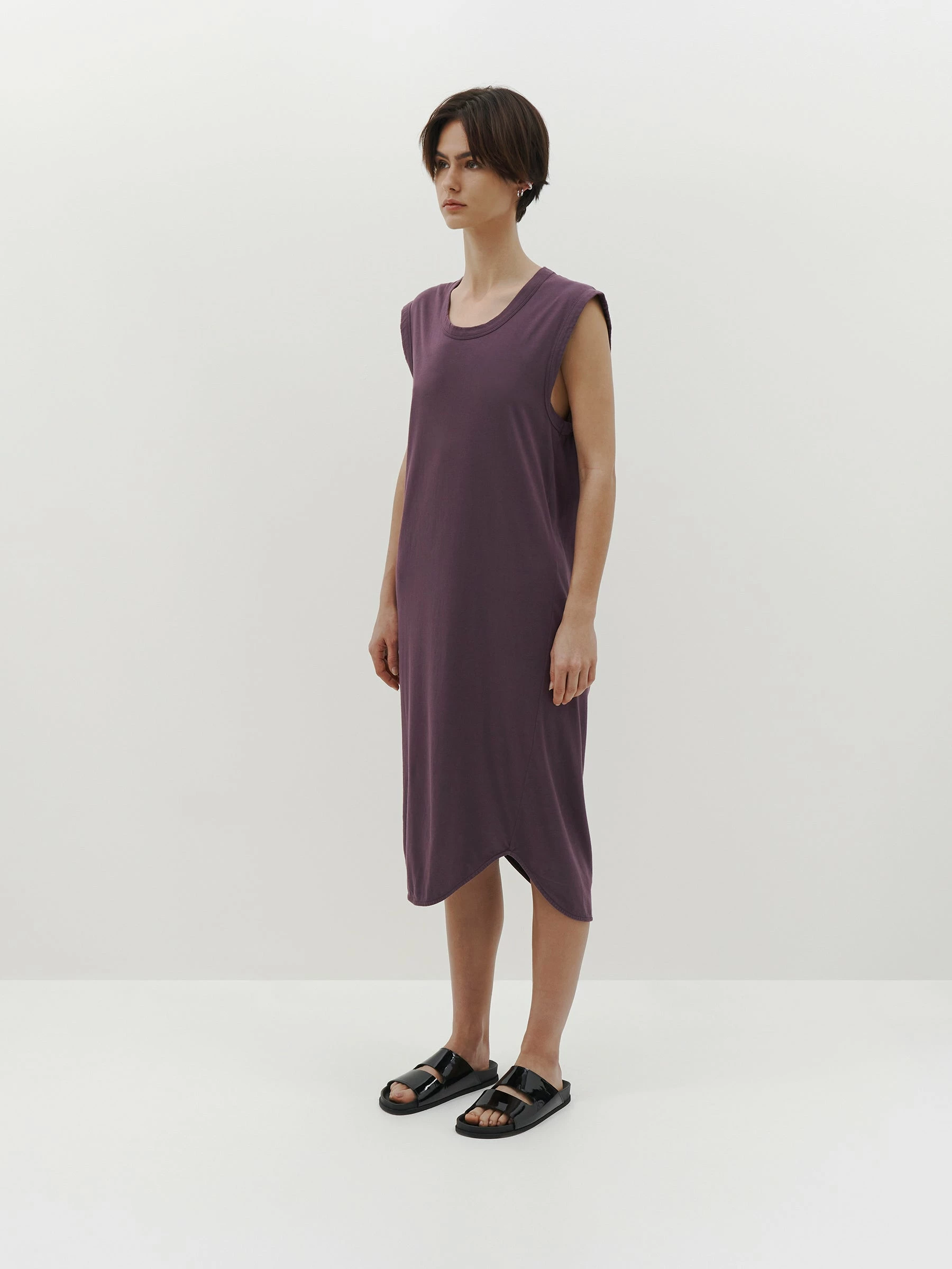 Bassike | Slim Muscle Tank Dress - Cuttlefish - Image 3