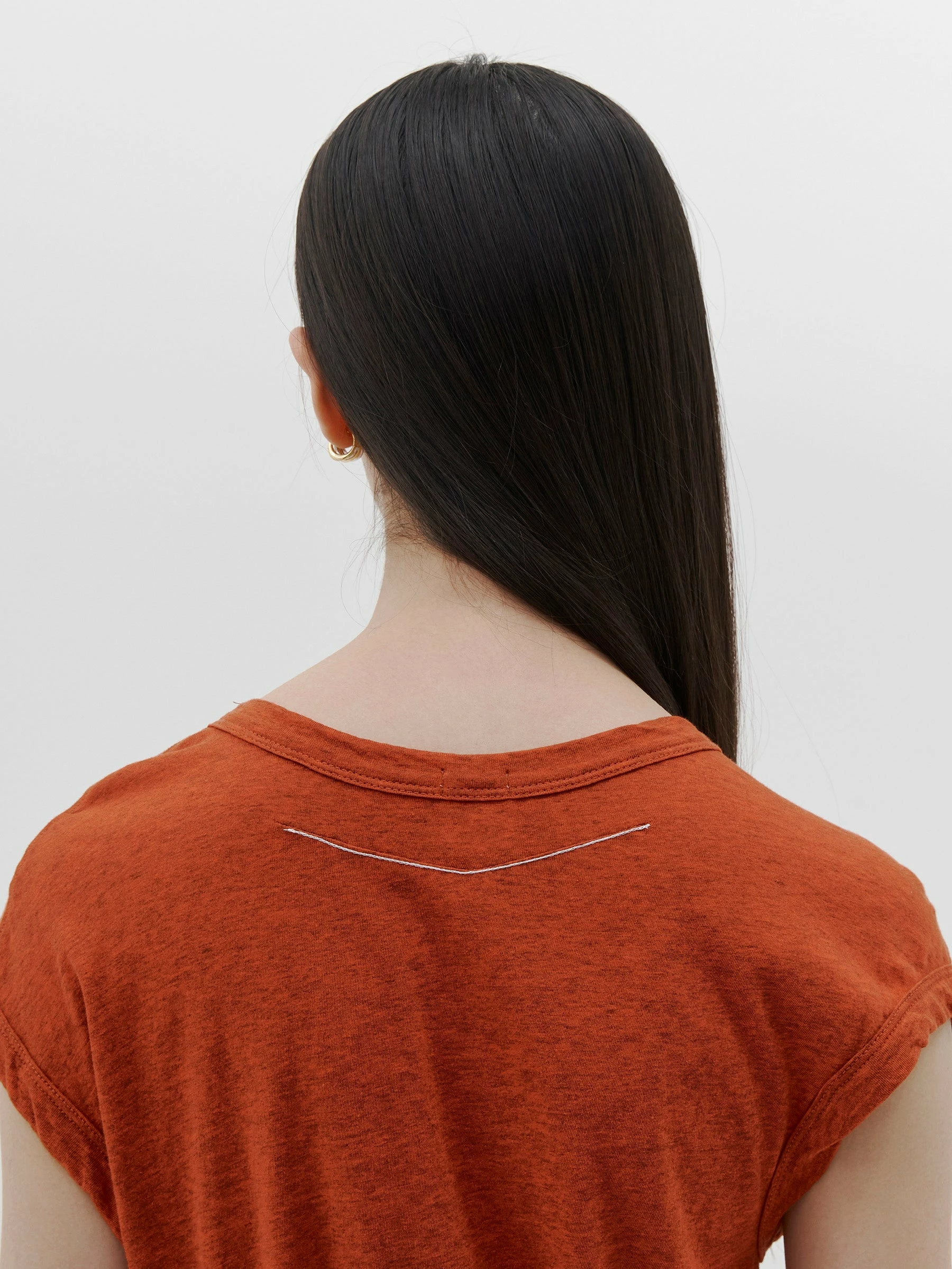 Bassike | Slim Muscle Tank - Saffron Marl 4 Bassike | Slim Muscle Tank - Saffron Marl - Image 4