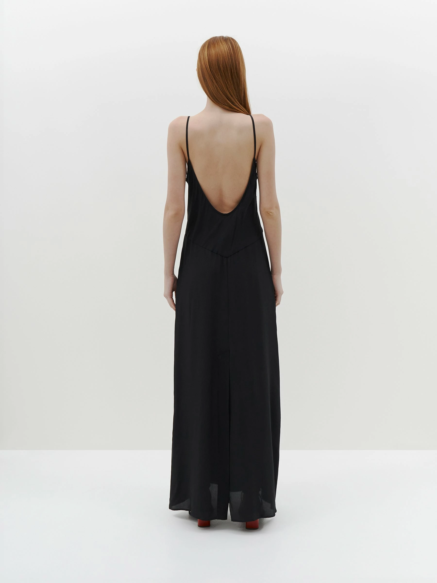 Bassike | Silk Longerline Slip Dress - Black - Image 2