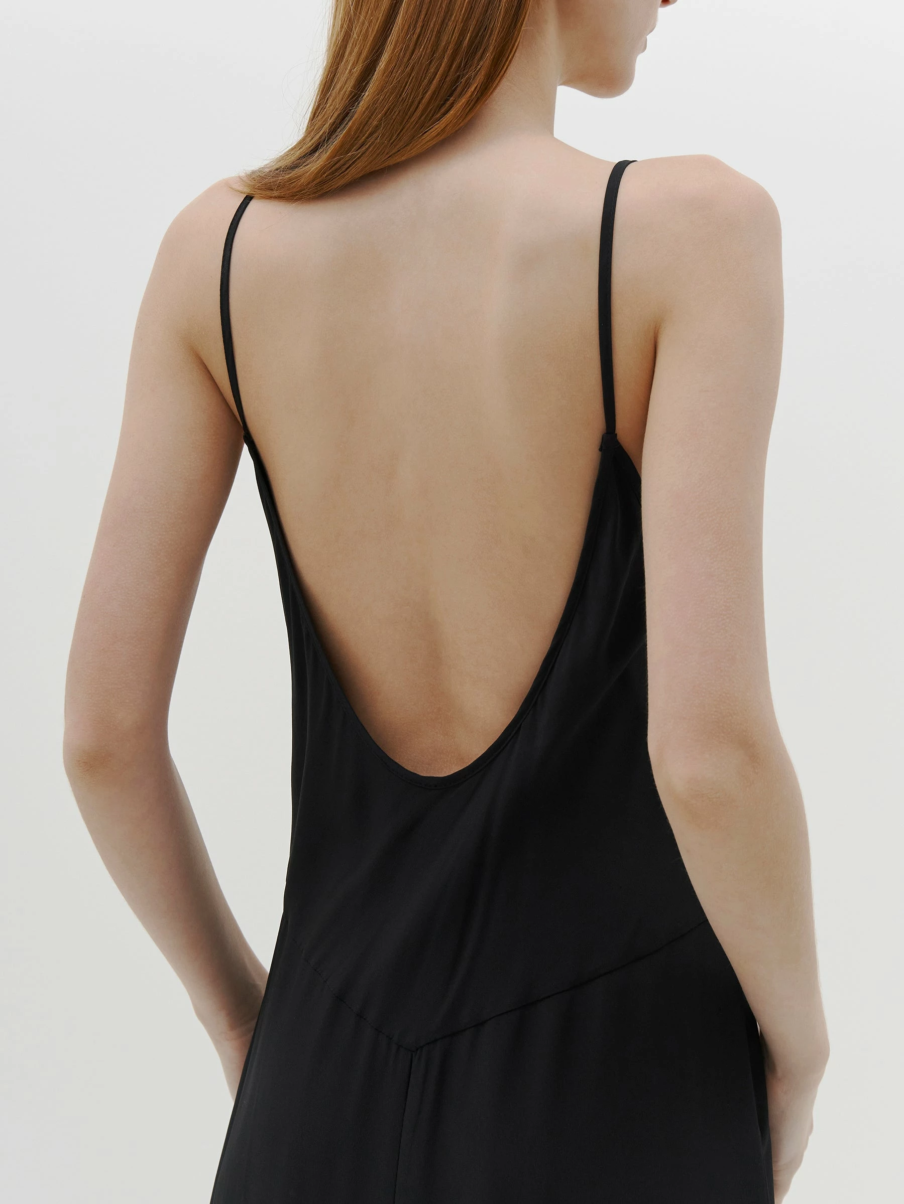 Bassike | Silk Longerline Slip Dress - Black - Image 4