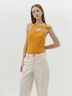 Bassike | Crossover Detail Rib Tank - Tangerine -ZIMMERMANN Sales Store SS22WFT125 crossover detail rib tank tangerine 0056 2000x 3f870436 1fec 4e85 8379 69370f9bf0e3