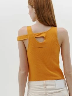 Bassike | Crossover Detail Rib Tank - Tangerine -ZIMMERMANN Sales Store SS22WFT125 crossover detail rib tank tangerine 0065 2000x e0cfa8f7 9637 42ce 9658 bed22953a02d