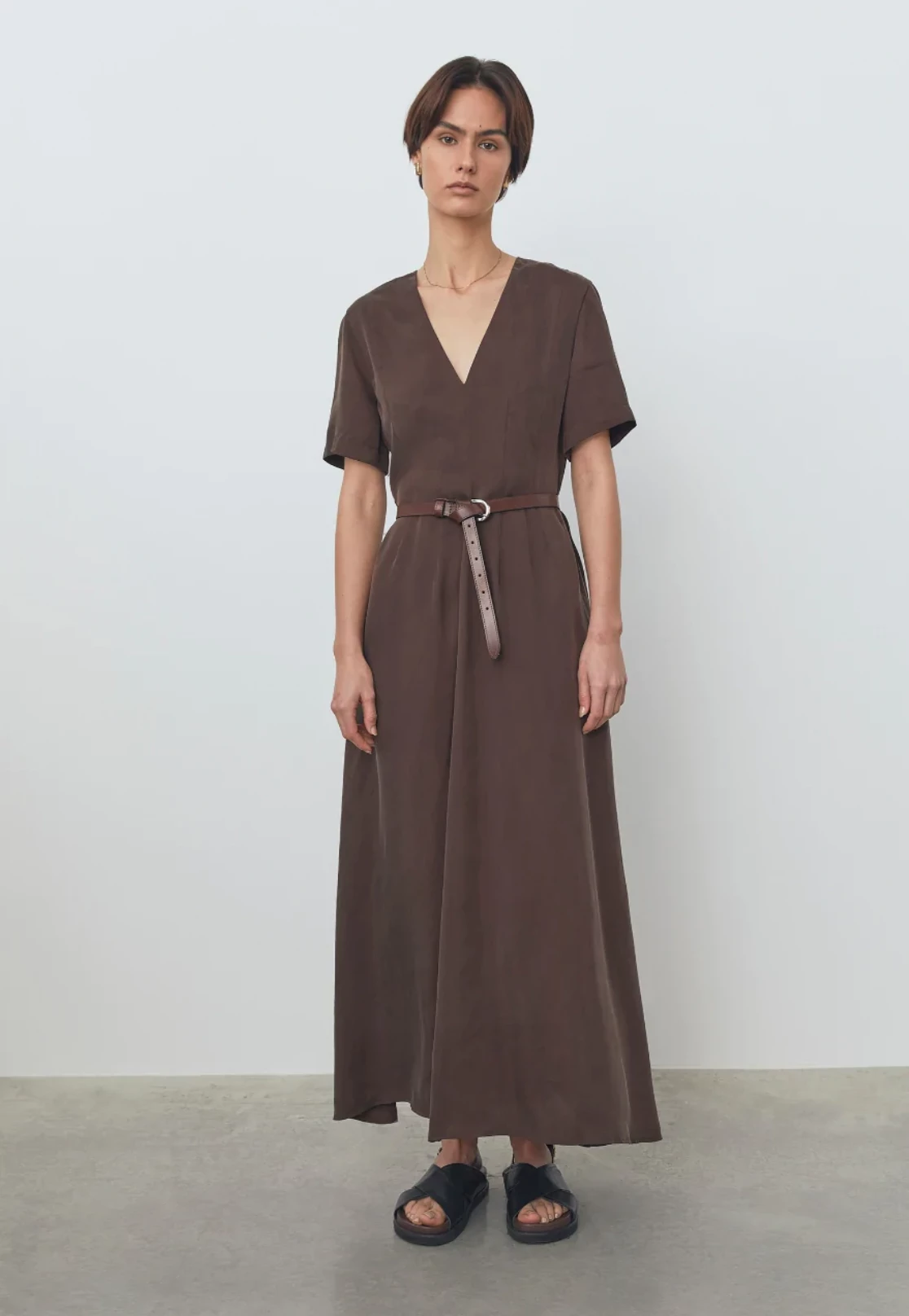 Viktoria & Woods | Yielding Dress - Cacao 2 Viktoria & Woods | Yielding Dress - Cacao - Image 2