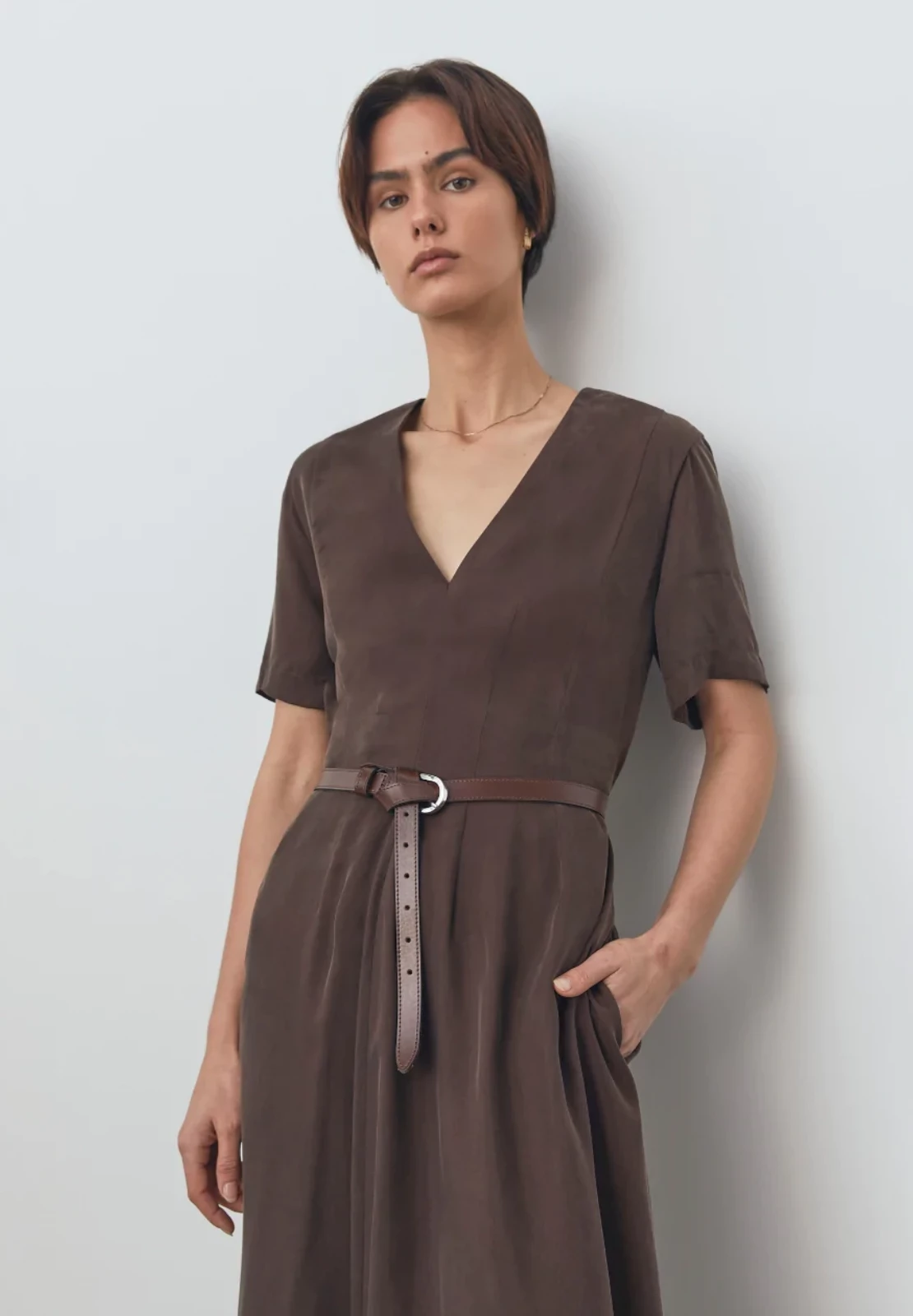 Viktoria & Woods | Yielding Dress - Cacao 5 Viktoria & Woods | Yielding Dress - Cacao - Image 5