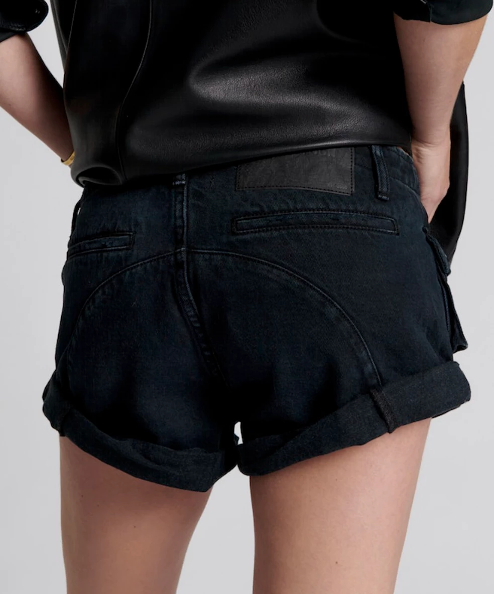 One Teaspoon | Cadet Bandit Low Waist Short - Fox Black 3 One Teaspoon | Cadet Bandit Low Waist Short - Fox Black - Image 3