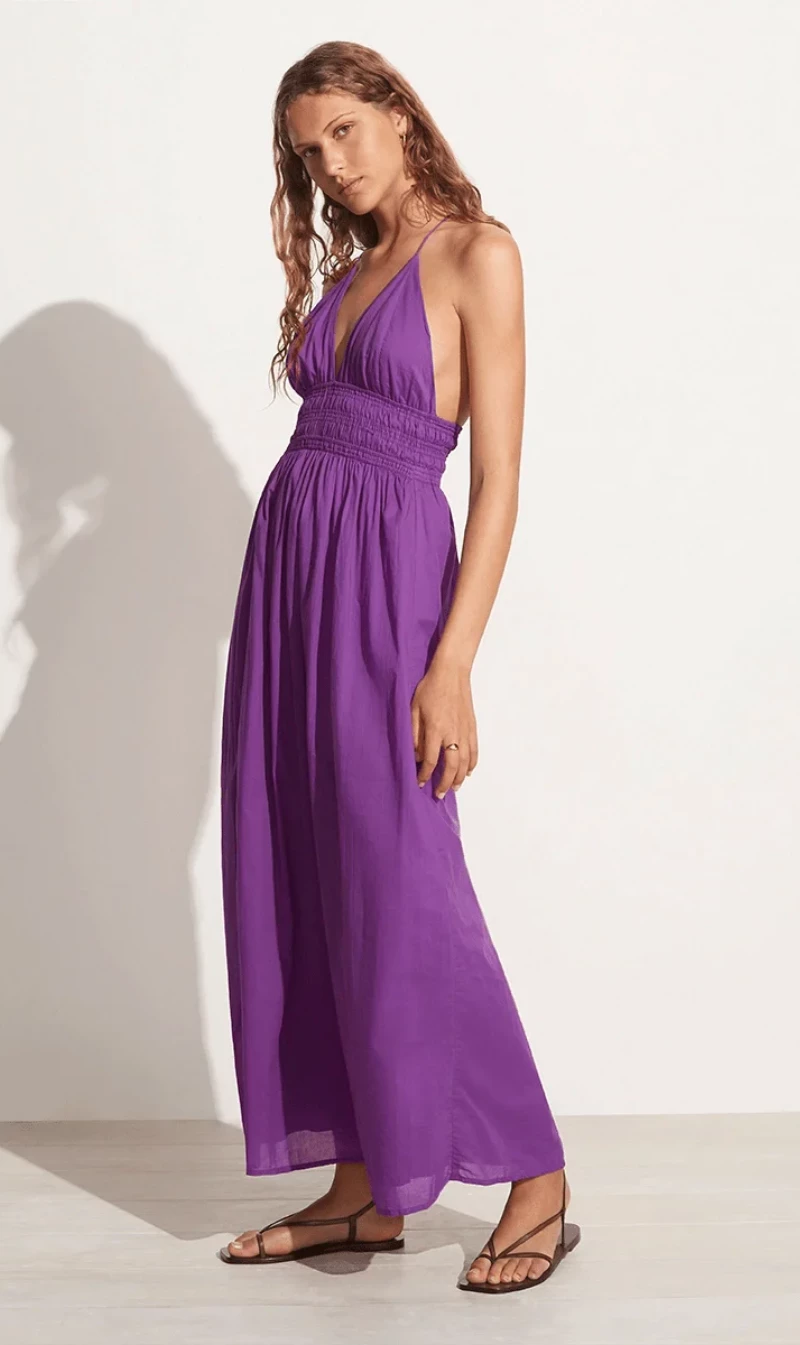 Faithfull The Brand | Bisetta Maxi Dress - Violet 5 Faithfull The Brand | Bisetta Maxi Dress - Violet - Image 5