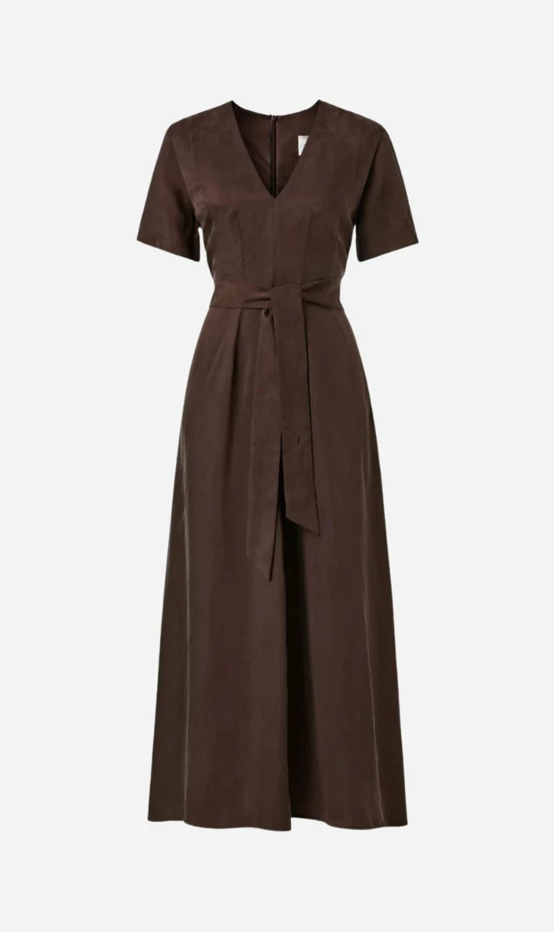 Viktoria & Woods | Yielding Dress - Cacao 1 Viktoria & Woods | Yielding Dress - Cacao