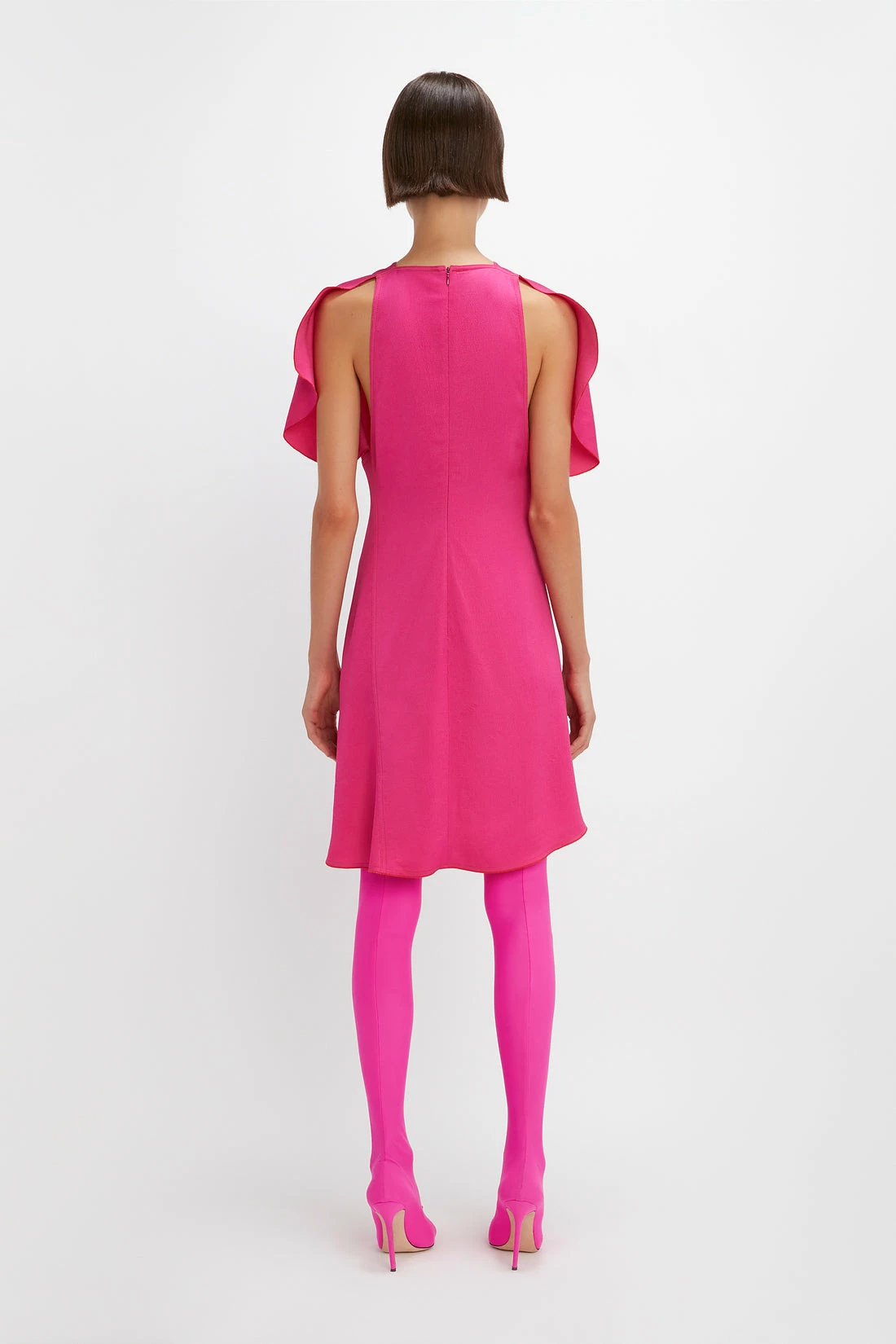 Victoria Beckham | Cap Sleeve Mini Dress - Fuchsia - Image 4