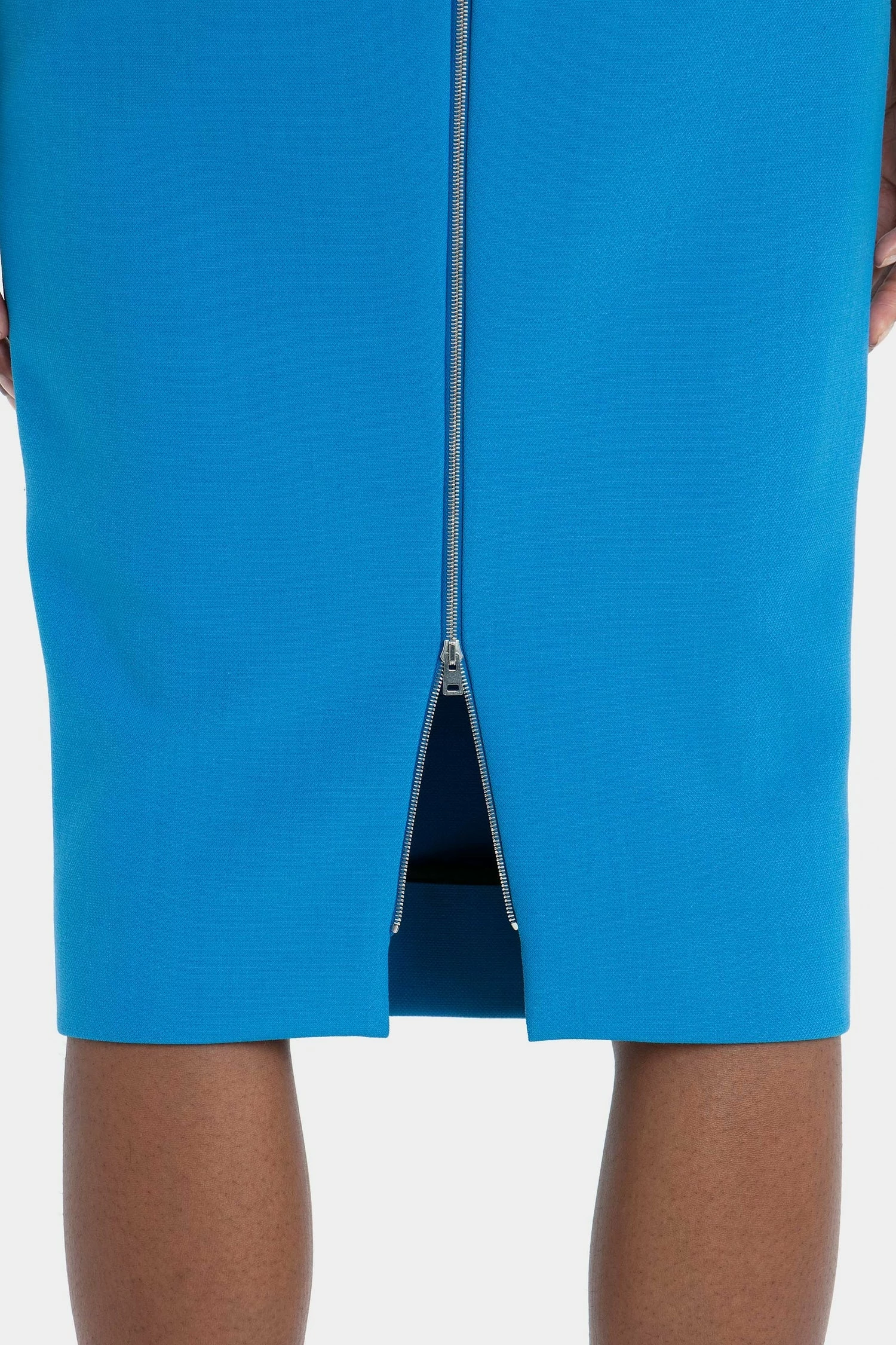 Victoria Beckham | Spiral Seam T.Shirt Fitted Dress - Sky Blue - Image 7