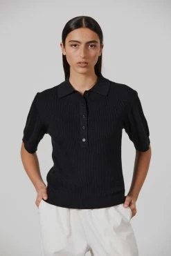 Laing | West S/S Polo - Black 5 Laing | West S/S Polo - Black -ZIMMERMANN Sales Store West Polo Black 1815 1512x d6c7f0b3 642d 4961 953d 2c72502b6420