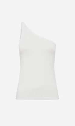 Camilla And Marc | Alma One Shoulder Tank - Soft White
