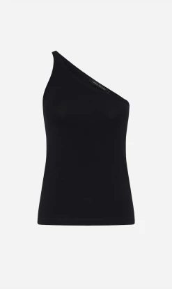 Camilla And Marc | Alma One Shoulder Tank - Black