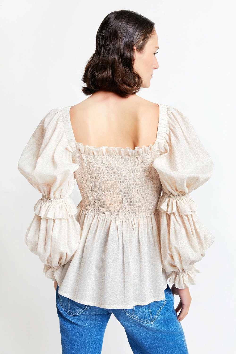 Karen Walker | Altitude Top - Floral Off White - Image 3