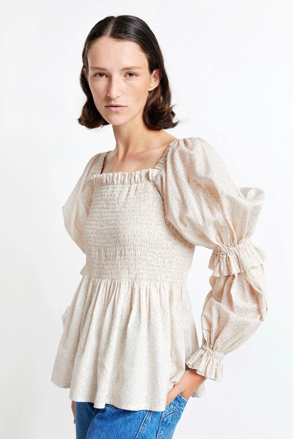 Karen Walker | Altitude Top - Floral Off White - Image 2