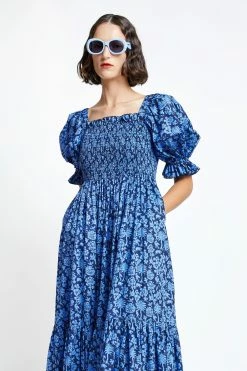 Karen Walker | Altitude Dress - Navy/Cornflower 7 Karen Walker | Altitude Dress - Navy/Cornflower -ZIMMERMANN Sales Store altitude short sleeve organic cotton dress navycornflower 42103 05 0549993001670965190