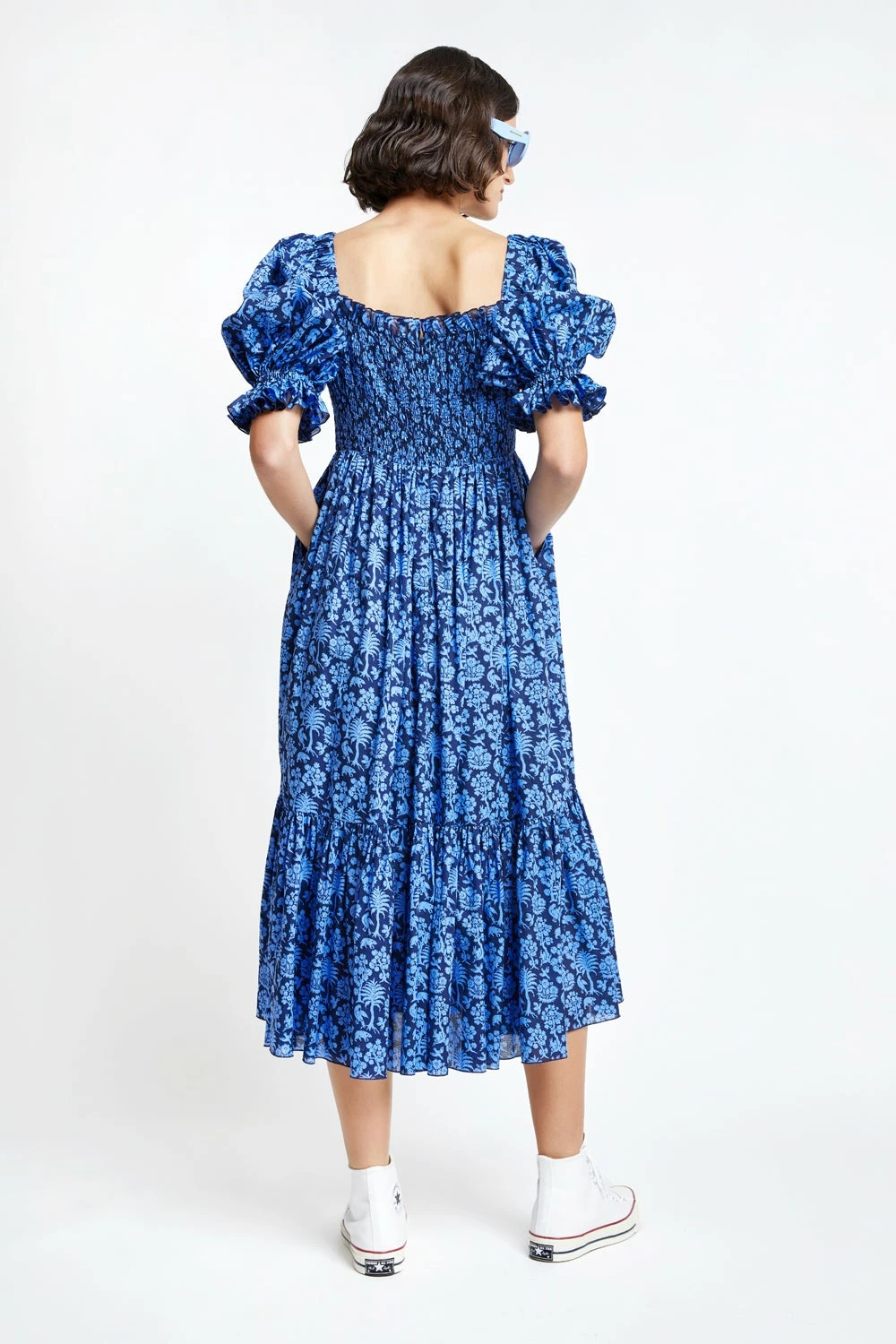 Karen Walker | Altitude Dress - Navy/Cornflower 2 Karen Walker | Altitude Dress - Navy/Cornflower - Image 2