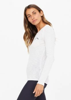 The Upside | Rib Chrissy Long Sleeve Top - White -ZIMMERMANN Sales Store apijdyppm 81634.1641863039