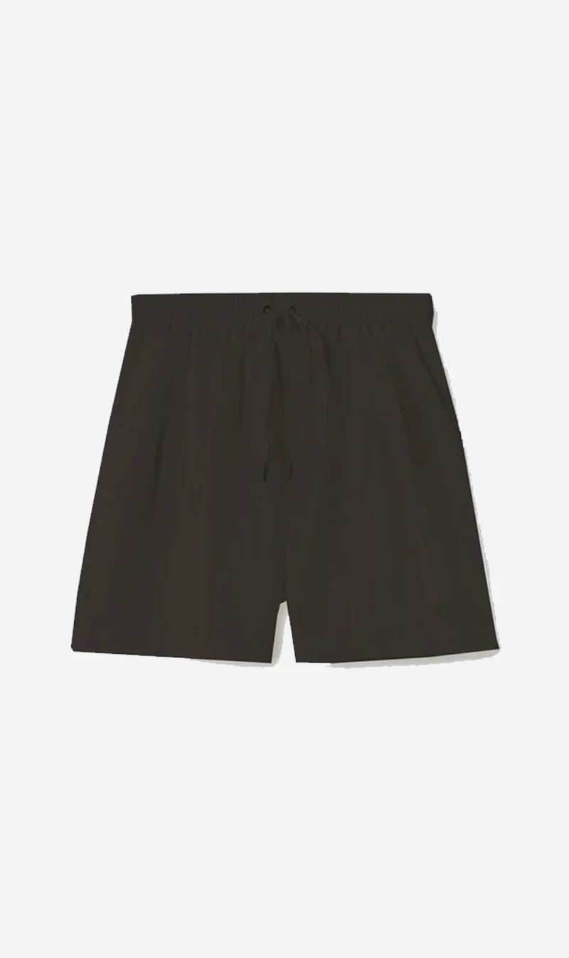 Silk Laundry | Twill Slouch Shorts - Black