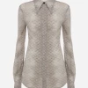 Victoria Beckham | Fitted Blouse - Snake Silver