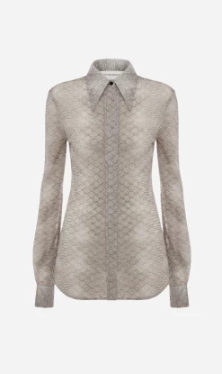 Victoria Beckham | Fitted Blouse - Snake Silver