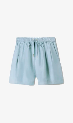 Silk Laundry | Twill Slouch Shorts - Sky