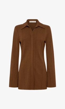Camilla And Marc | Lumi Long Sleeve Shirt - Walnut
