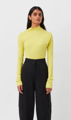 Camilla And Marc | Magnolia Rib Top - Citron