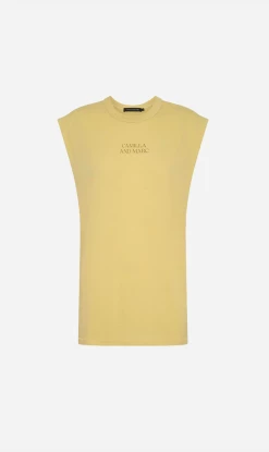 Camilla And Marc | Darcy 2.0 Light Weight Tank - Light Mustard / Oli