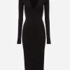 Victoria Beckham | VB Body Deep Vee Midi - Black