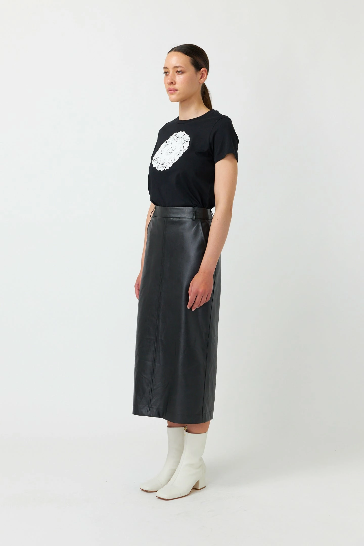 Kate Sylvester | Doily T.Shirt - Black 3 Kate Sylvester | Doily T.Shirt - Black - Image 3