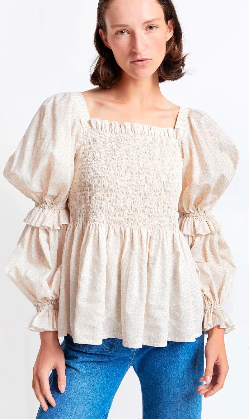 Karen Walker | Altitude Top - Floral Off White