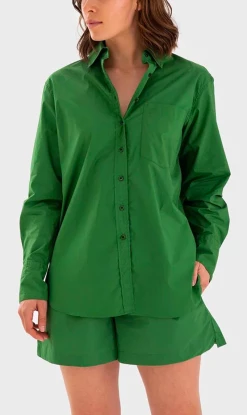Father Rabbit | Oversized Shirt - Grass Green